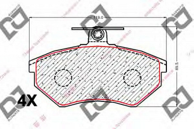 DJ PARTS bp1862 -  Комплект тормозных колодок, дисковый тормоз